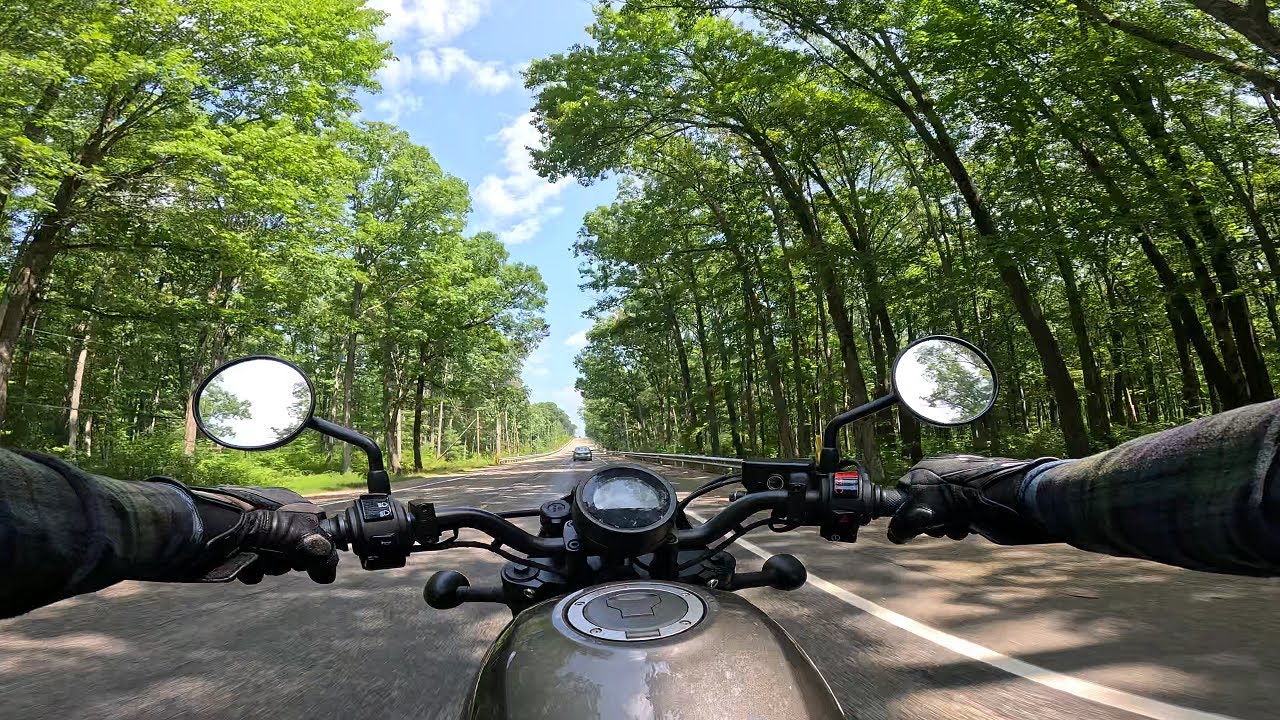 Allegheny Nat'l Forest ride on a Honda Rebel [pov/engine sound only]