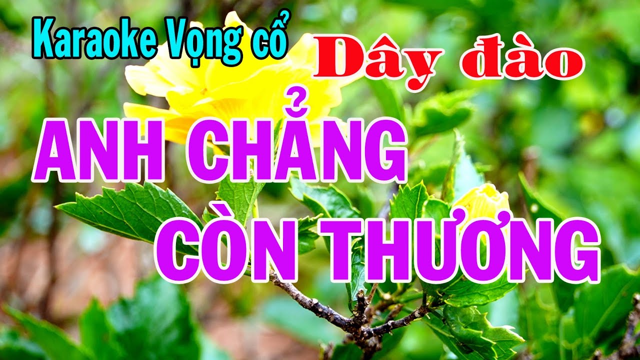 Karaoke vọng cổ ANH CHẲNG CÒN THƯƠNG - DÂY ĐÀO [T/g Thu Cao]