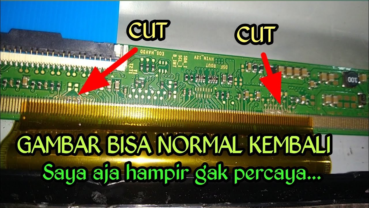 TV LED SAMSUNG UA32T4500AK gambar blank hitam kerusakan kedua kalinya