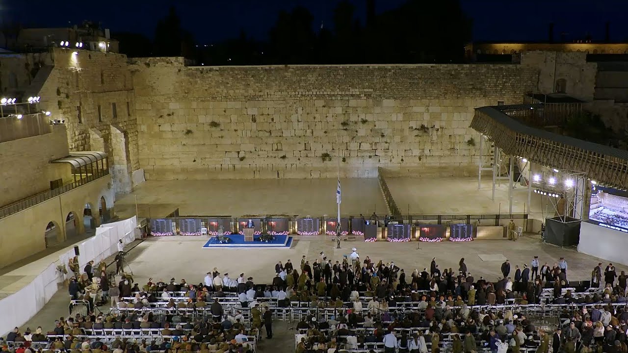 ישראל זוכרת: טקס הזיכרון הממלכתי לחללי מערכות ישראל מרחבת הכותל התשפ