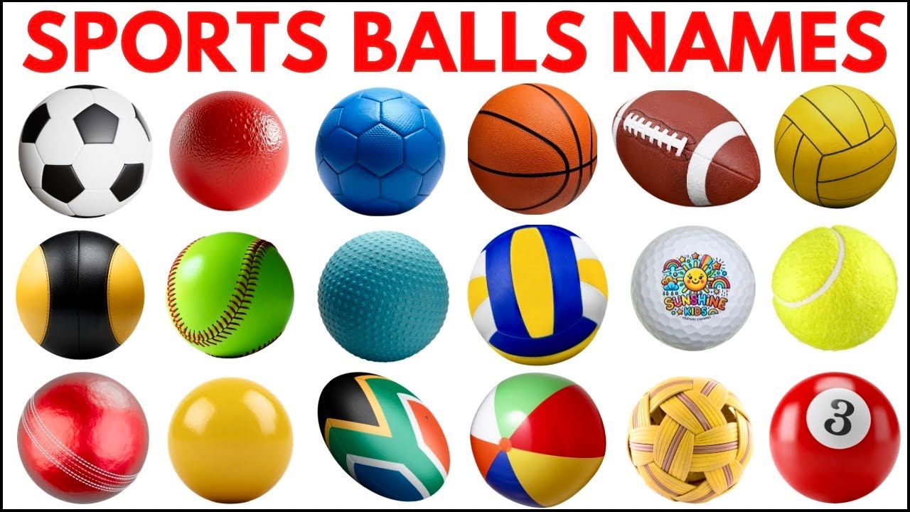 Sports Ball Names |  Learn  Names of Different Sports Balls | Types of All Sports Names #sportsballs