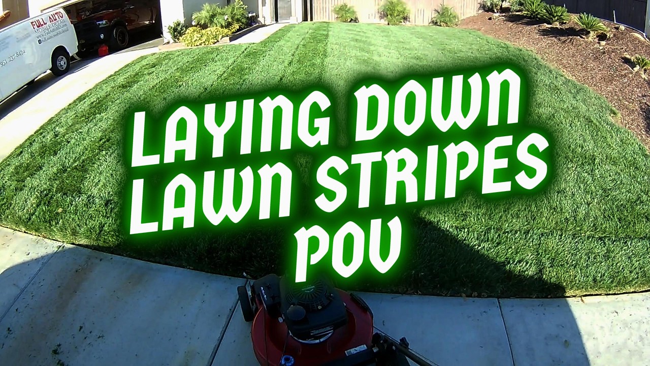 POV Lawn Mowing - Laying Down More Lawn Stripes