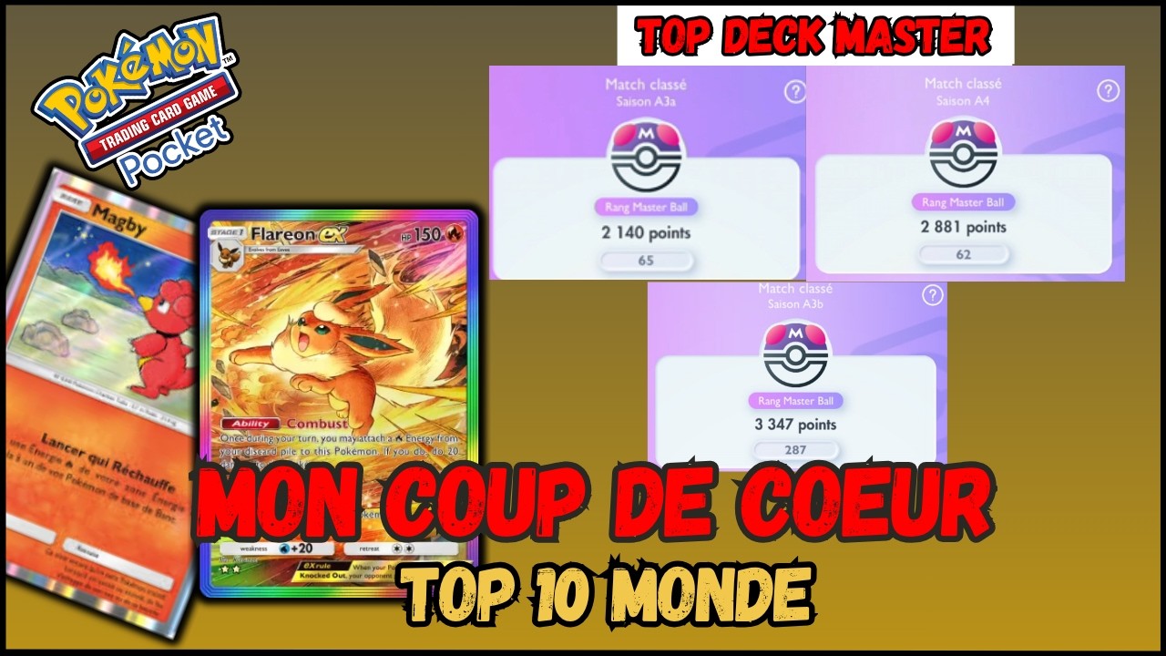 IL EST TOP 10 MONDE RANKED AVEC PYROLIE EX ( UPDATE )   POKEMON TCG POCKET
