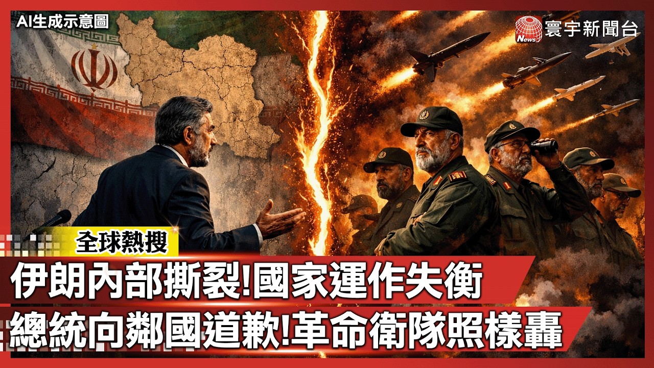 戰略大混亂！德黑蘭決策「出爾反爾」 總統有意談判 衛隊照樣開火。｜#寰宇新聞