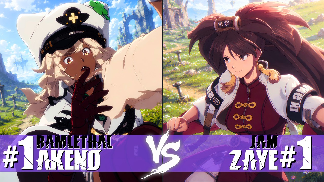 GGST ✪ AKENO (#1 Ranked Ramlethal) VS ZAYE (#1 Ranked Jam) | GGST High Level Match Replay