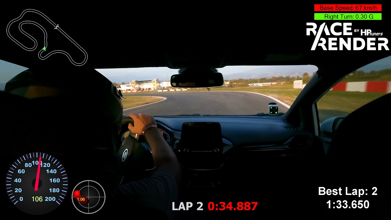Fiesta MK8 ST 200ps SERRES Circuit 1,33,65
