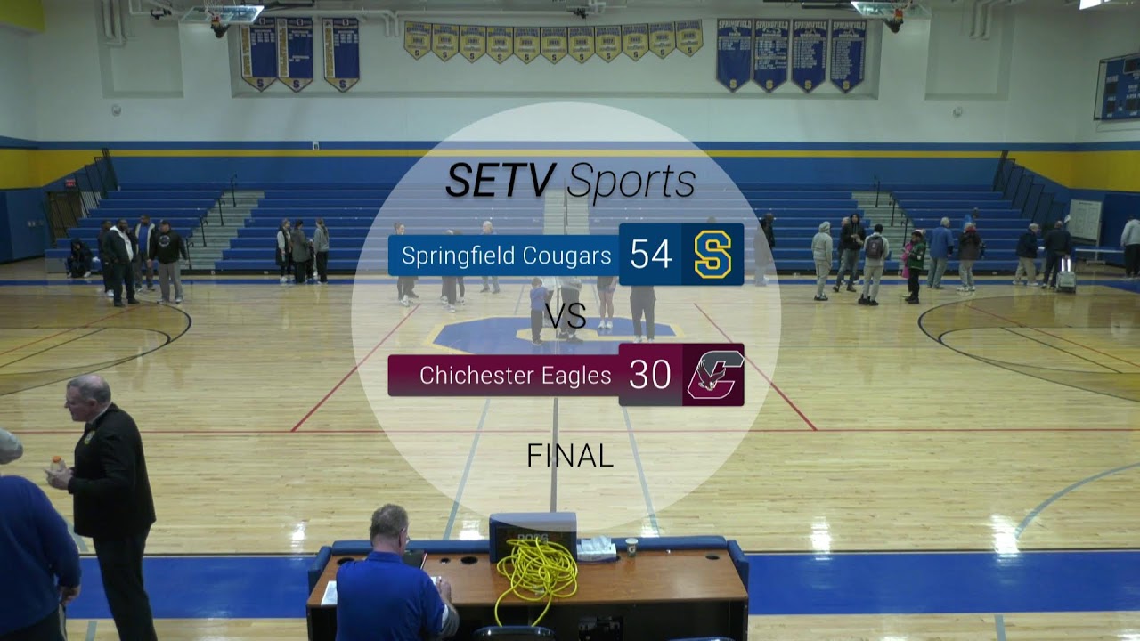 Springfield High School Boys Varsity Basketball vs Chichesterj High School