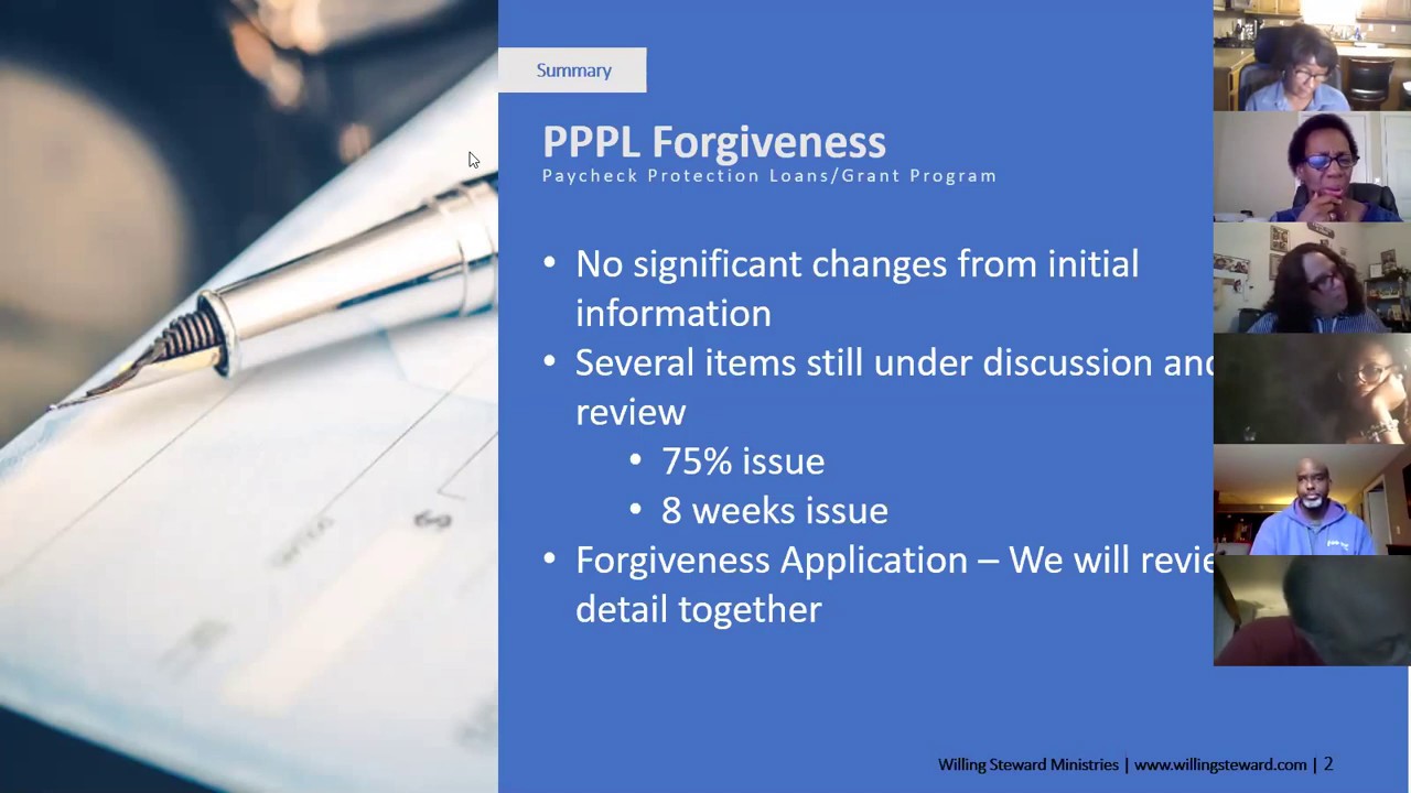 Paycheck Protection Loan Forgiveness Application and Documentation