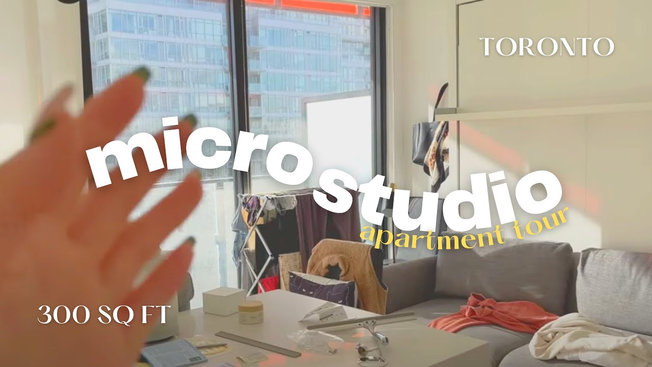 300 sq-ft micro-studio toronto apartment tour 🛏 @thisiseliseyu