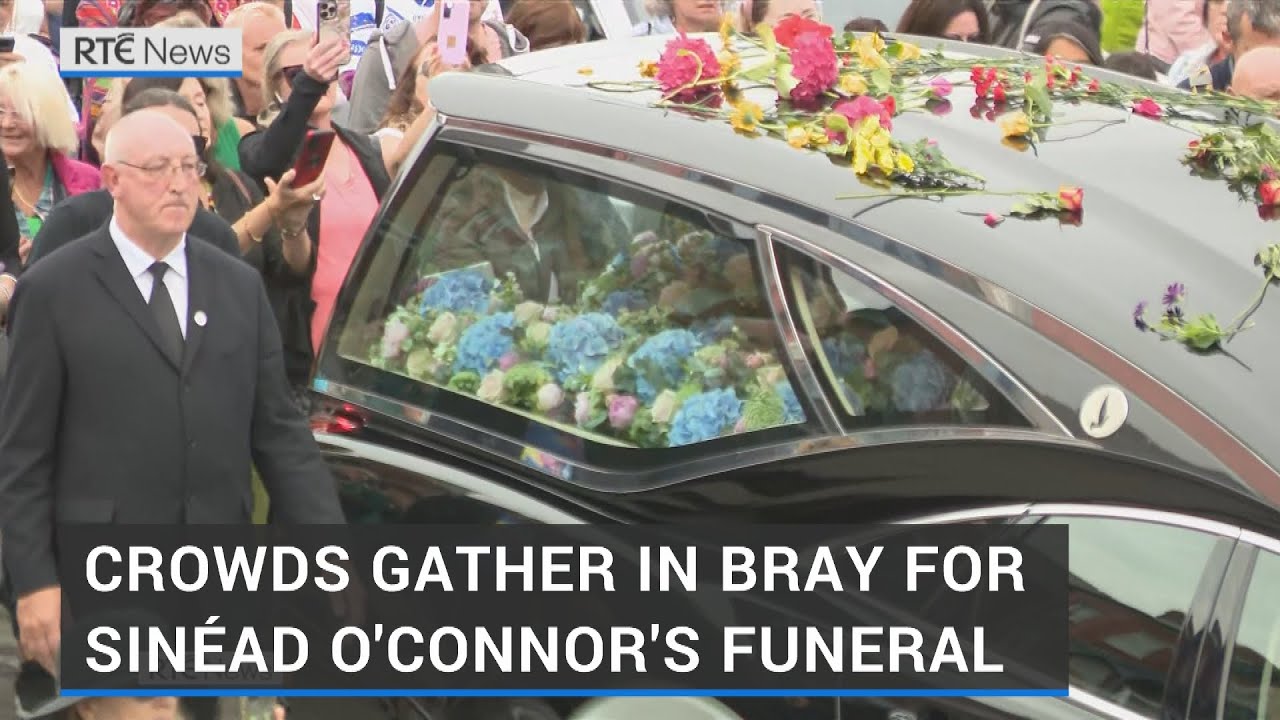 Crowds line Bray seafront for Sinéad O'Connor's funeral