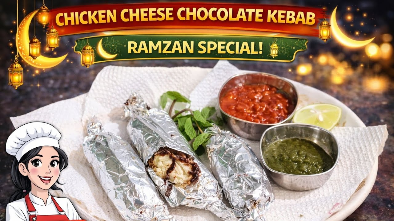 Chicken Cheese Chocolate Kebab | Ramzan Special Unique Snack