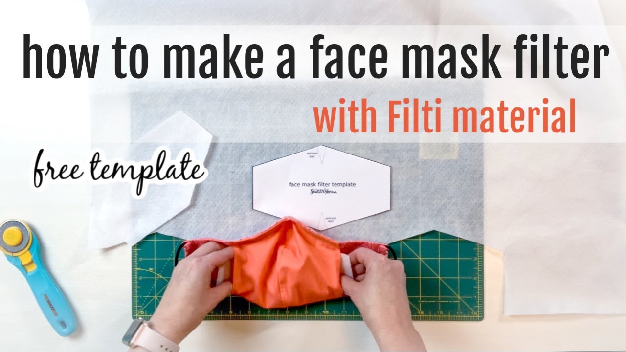 How to Make a Face Mask Filter using Filti Material - free template