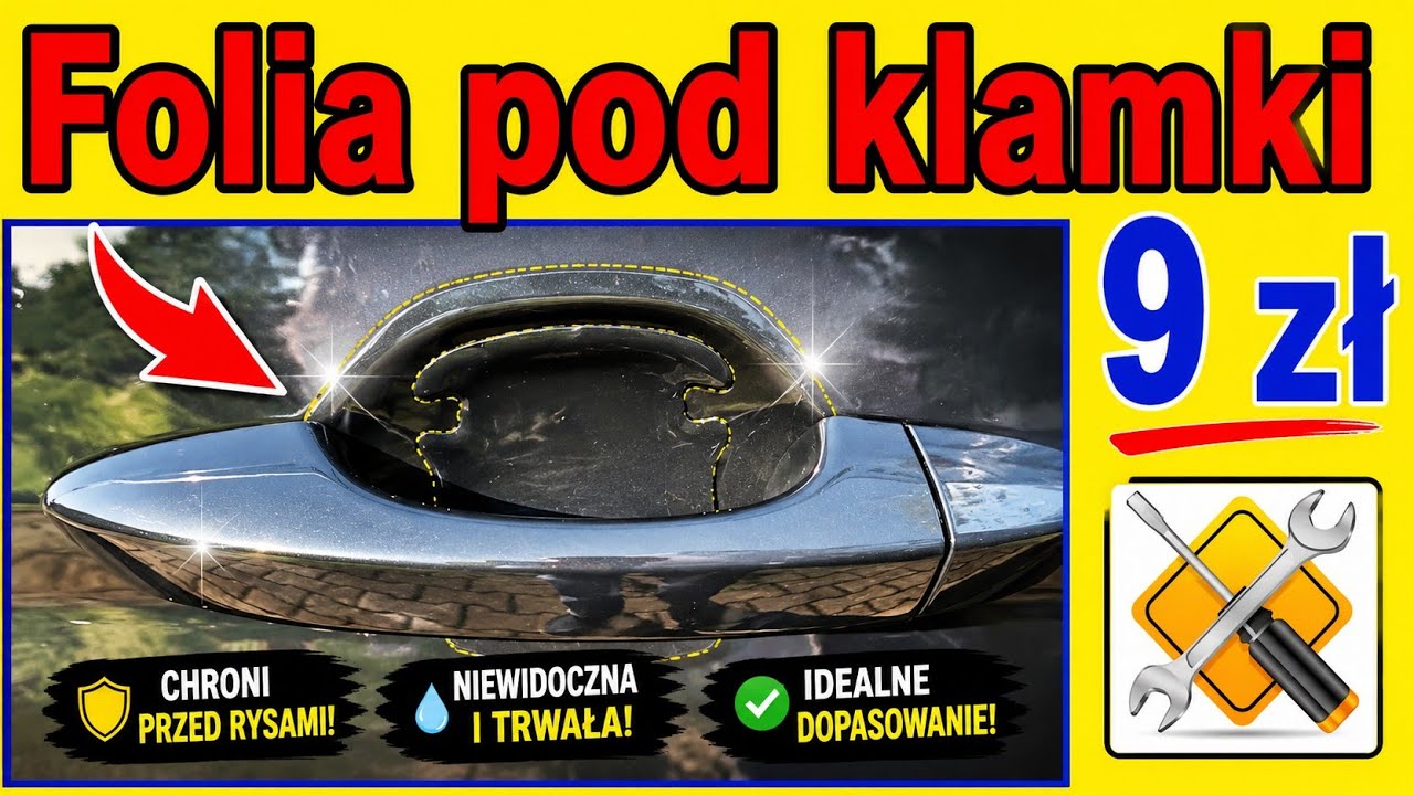 Folia ochronna pod klamki samochodu za 9 zł - uniwersalna