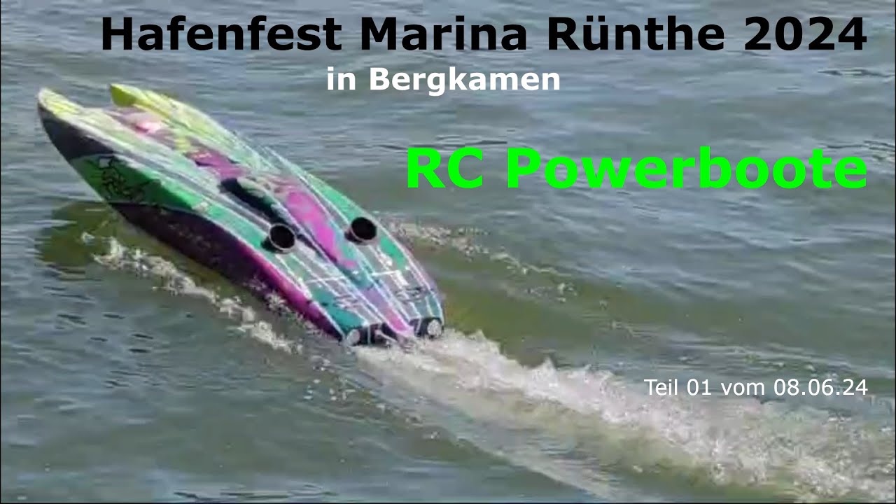 Hafenfest Marina Rünthe 2024 in Bergkamen, RC Powerboote Teil 1😲