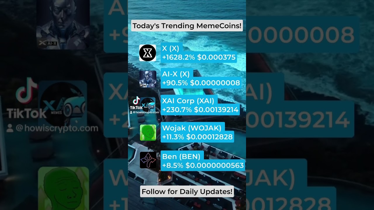 🚀 Today's Trending Memecoins! 🚀