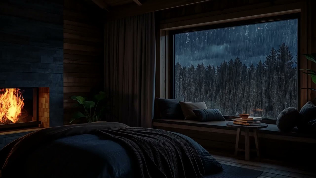 Relax and Unwind with Heavy Rain in the Forest | Natural Sounds for Deep Sleep