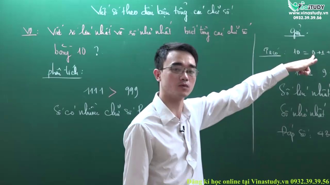 [Toán nâng cao lớp 3] - Viết số theo điều kiện tổng các chữ số - Thầy Nguyễn Thành Long