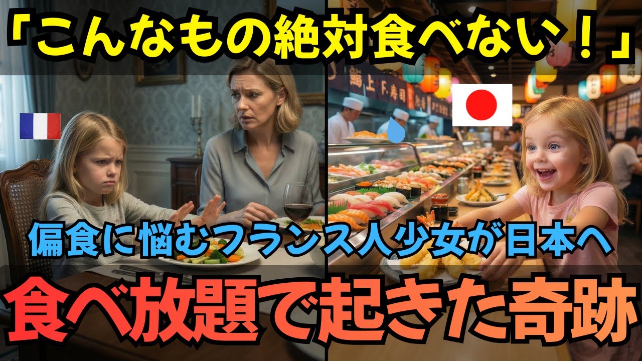 「日本の食事なんて絶対イヤ！」頑固なフランス人少女が日本の海鮮ビュッフェで見せた奇跡の変化に両親も涙…偏食を治した日本文化の真実とは？｜海外の反応