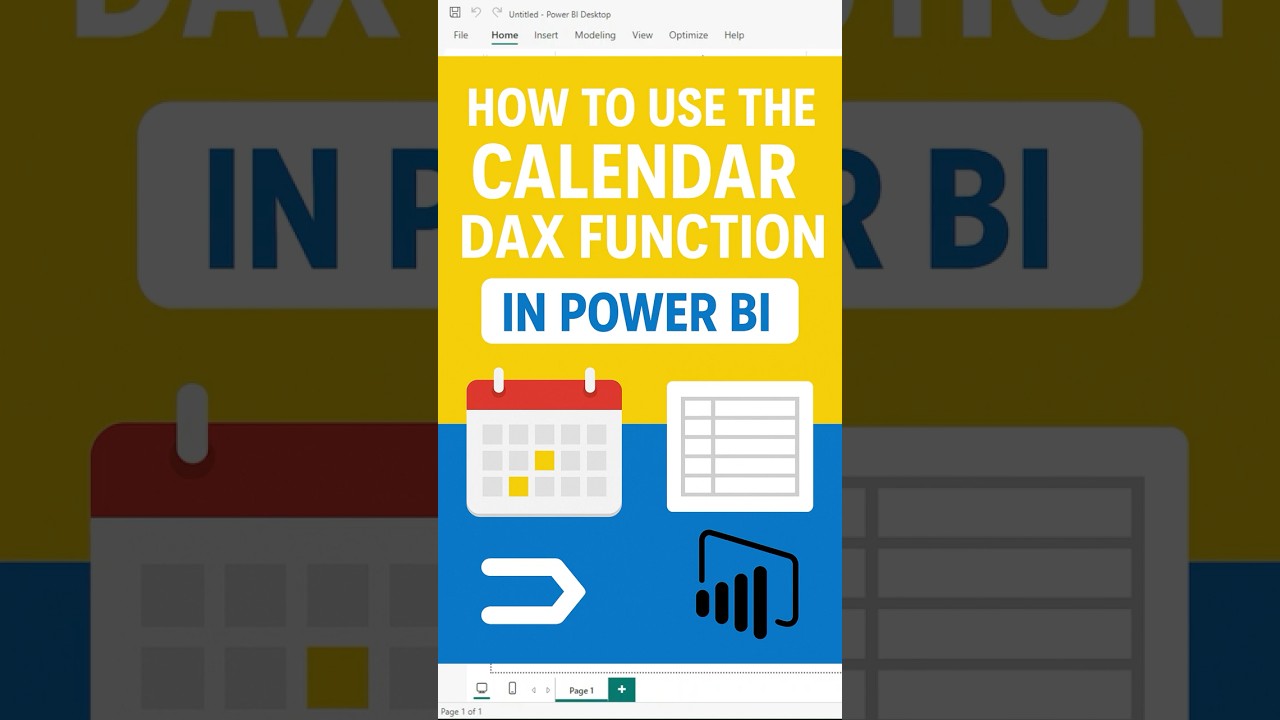 Create a Dynamic Date Table with CALENDAR DAX in Power BI #Shorts #PowerBI #DAX