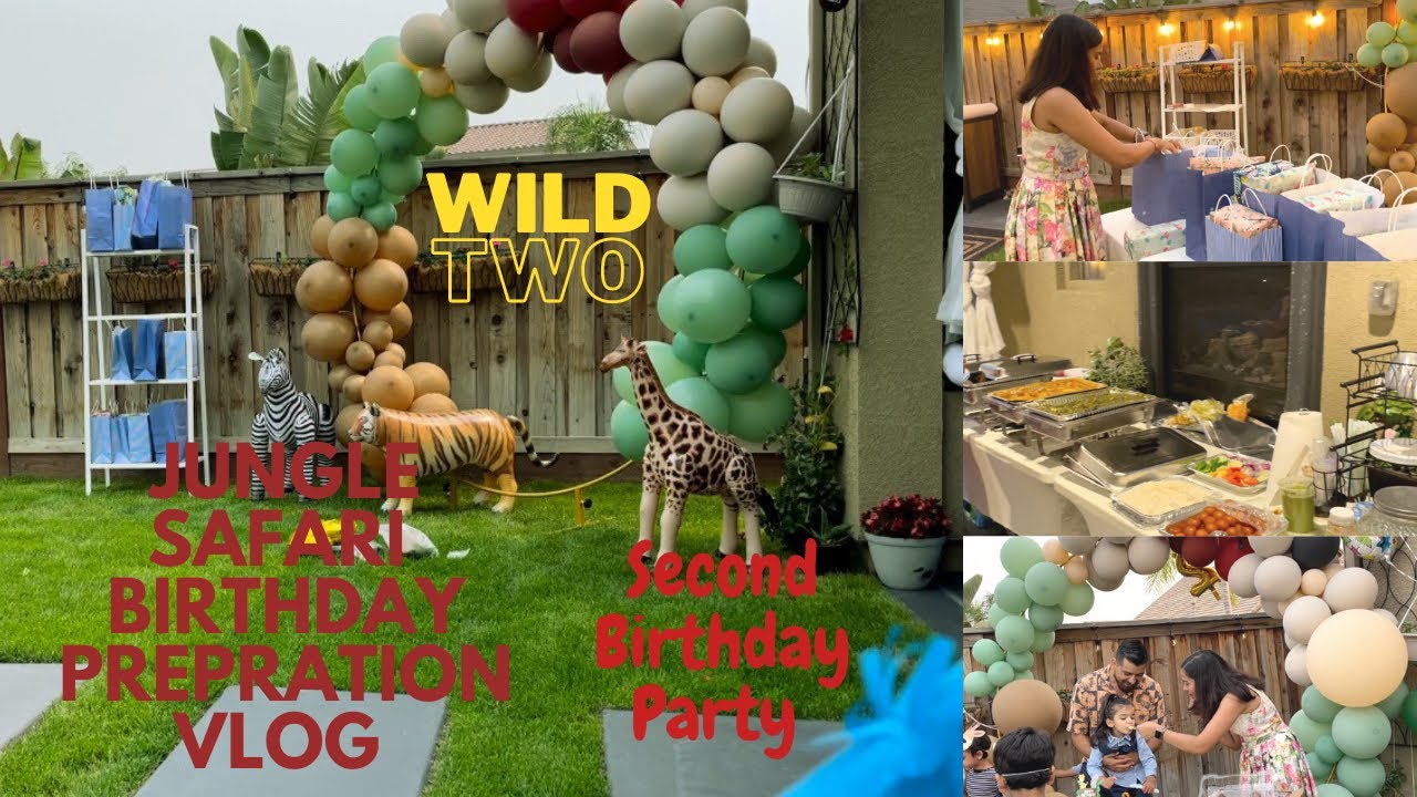 Baby Boy Jungle Safari Theme Birthday Party Decoration | Wild Two Birthday Decoration Ideas | 2 bday