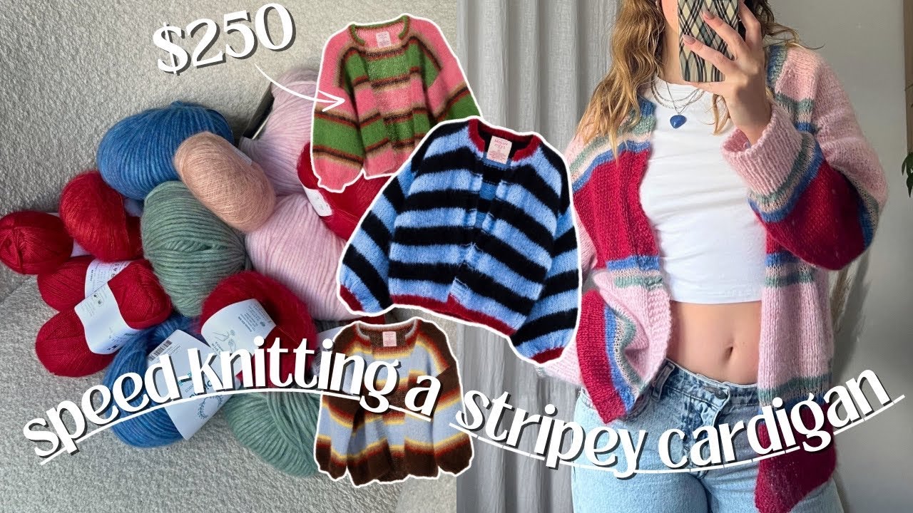 i knitted a $250 designer inspired cardigan in 10 days | cardigan no. 9 knitting vlog