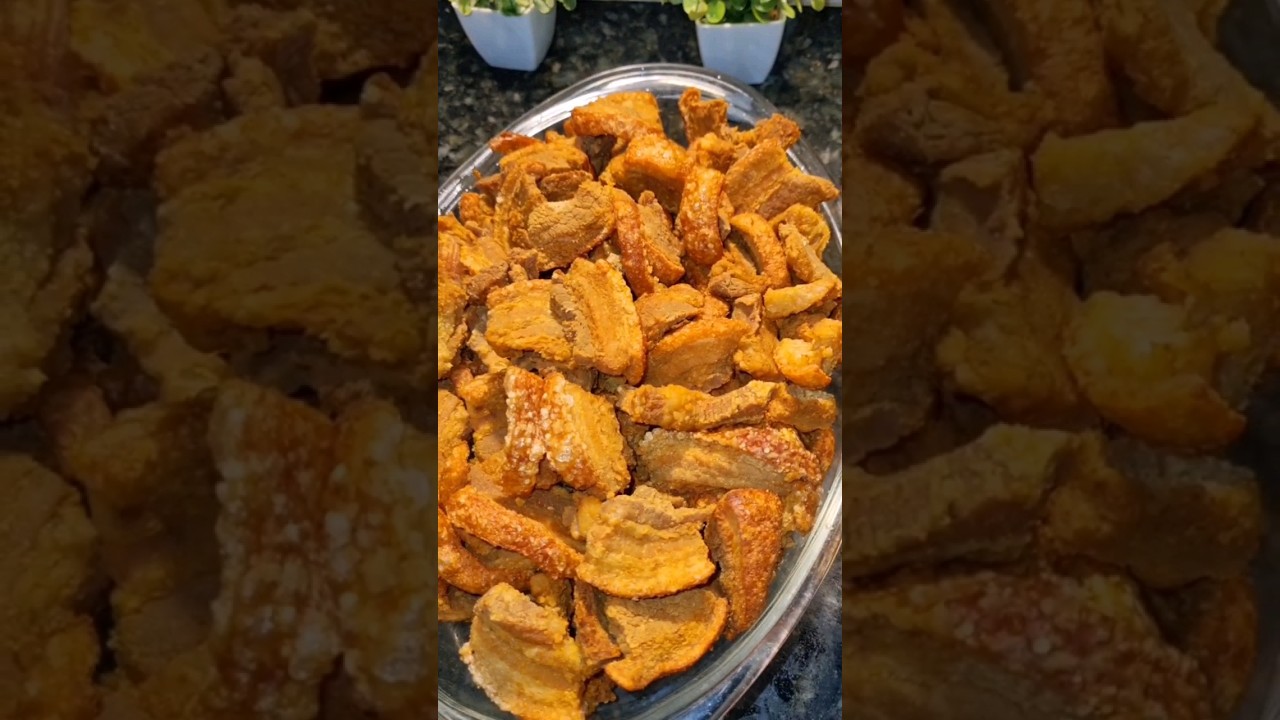 Torresmo de panceta de porco 😋 #receitas #torresmo #comida