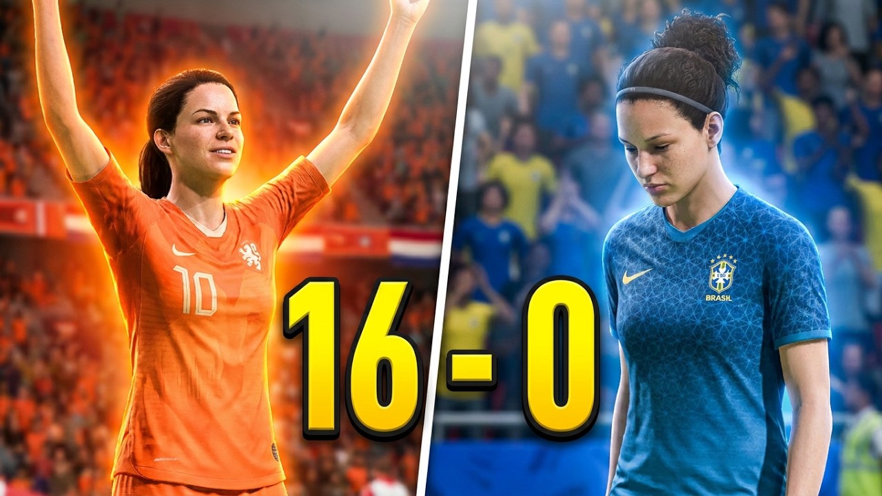FIFA 2020 -- Gameplay Kadınlar Uluslararası Futbol Şampiyonası ( Hollanda 16 - 0 Brezilya )