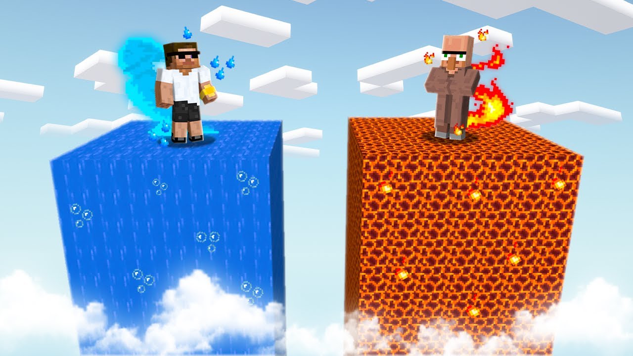 Surviving Ultimate Element Chunk Challenge in Minecraft..