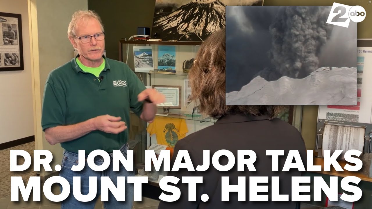 Dr. Major of Cascades Volcano Observatory on Mount St. Helens eruption, Spirit Lake drainage tunnel