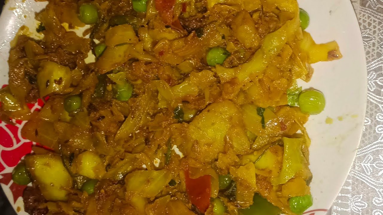 pattagobhi,matar recipe|| cabbage, peas recipe😋