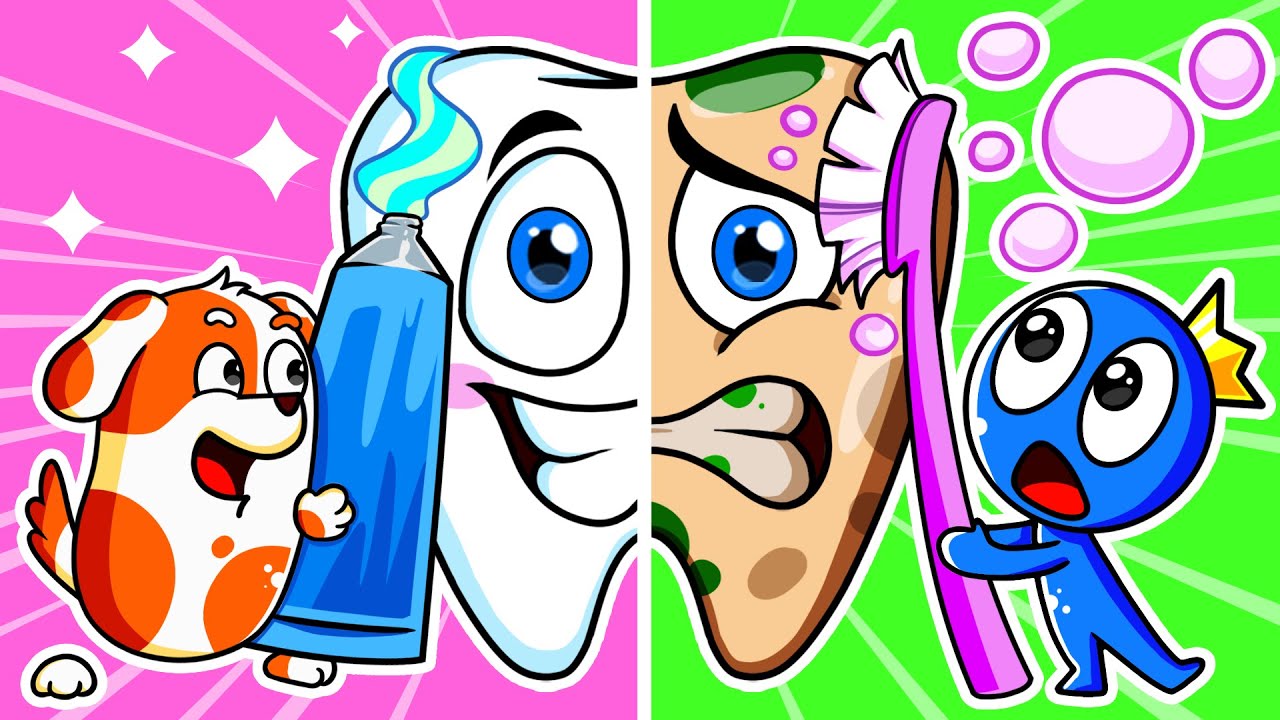 New Animation | RAINBOW FRIENDS | Don’t Forget to Clean Your Mouth!! Hoo Doo Super - Pup Animation