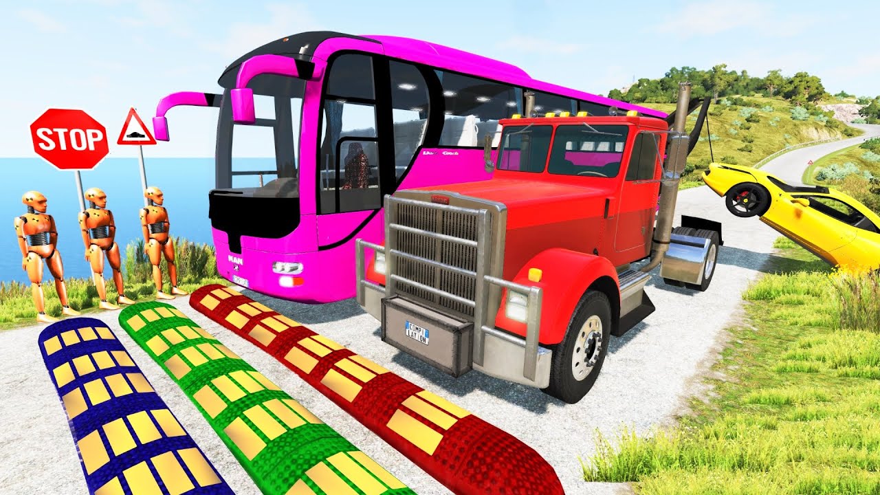 Cars vs Massive ⚠️ Speed Bumps⚠️#30 – BeamNG.Drive