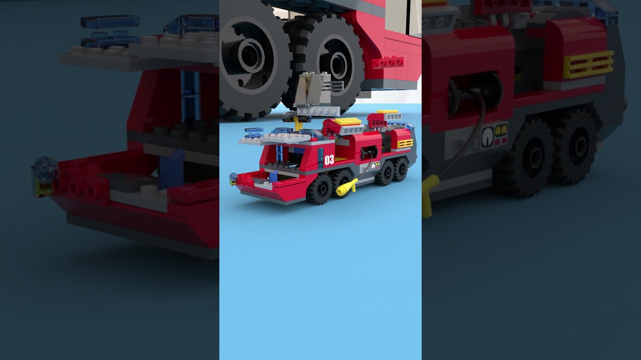 Lego Airport Fire Truck Zoom Build