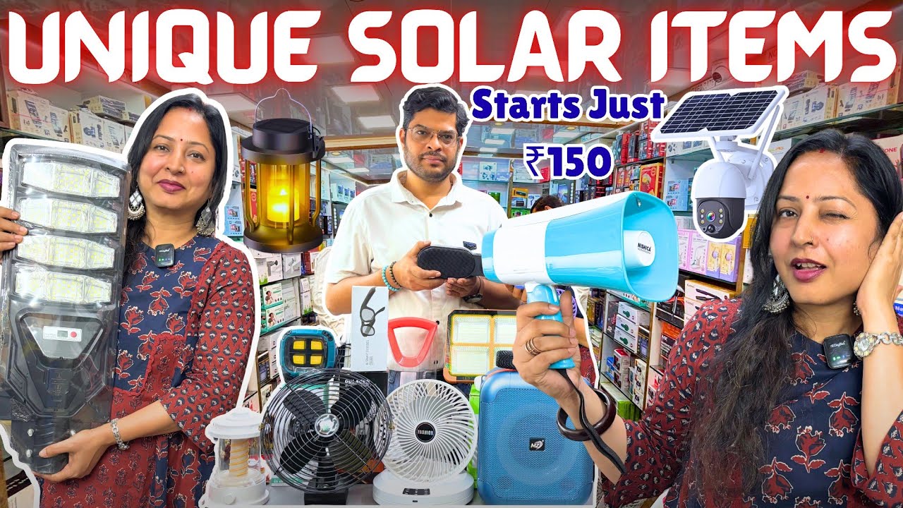 SAVE ELECTRICITY with these USEFUL Solar Gadgets😱 | Crawford Market se Sasta | Mumbai Shopping