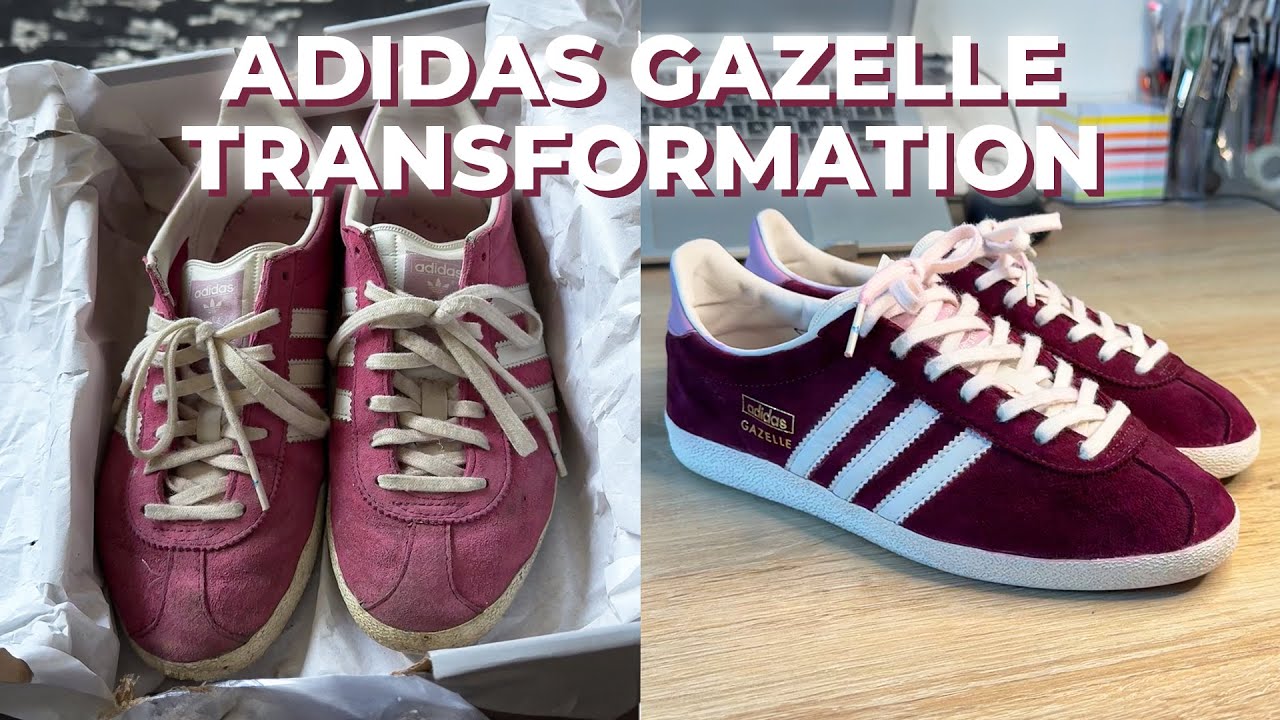 ASMR Adidas Restoration: How to re-dye and restore Adidas Gazelle