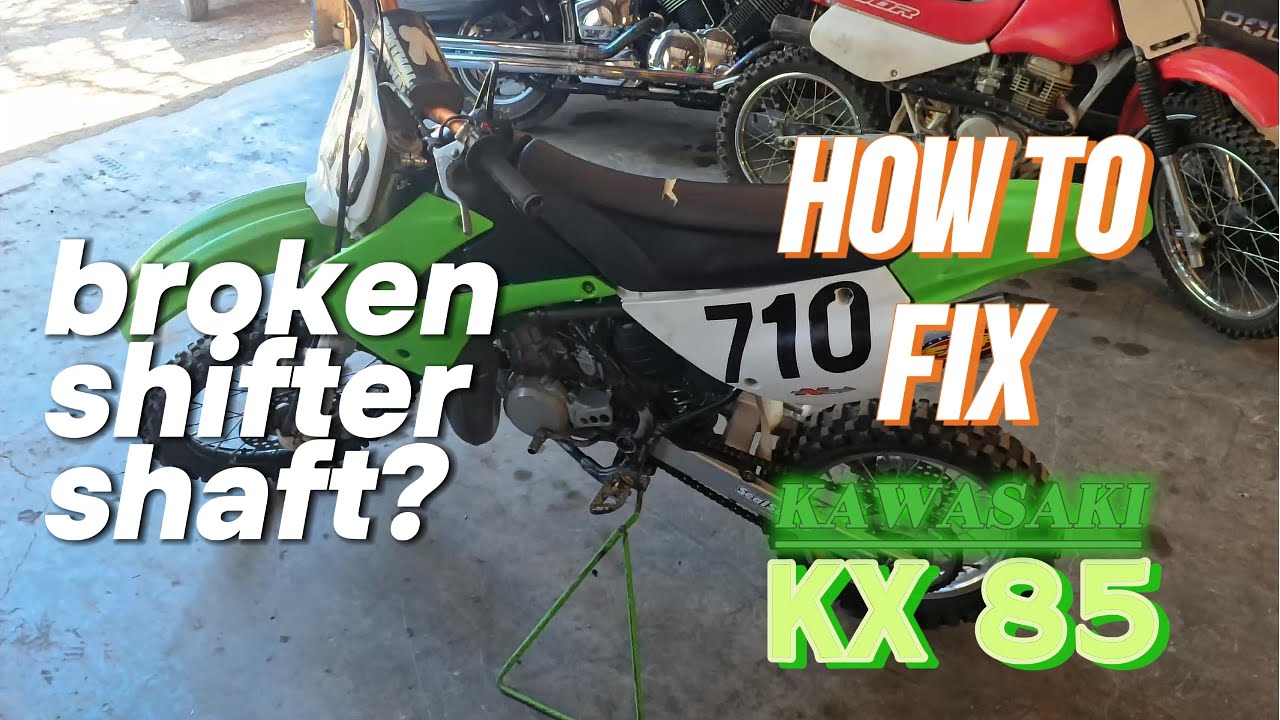 KAWASAKI KX 85 (СЛОМАННЫЙ ВАЛ ПЕРЕКЛЮЧЕНИЯ ПЕРЕДАЧ)