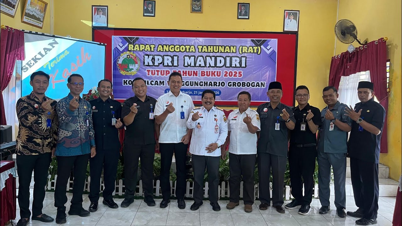 RAT KPRI MANDIRI DAN PELANTIKAN PENGURUS BARU TANGGUNGHARJO PERIODE 2026-2028 
