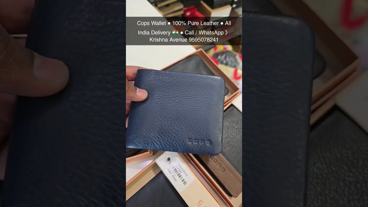 10% OFF On Cops Mens Leather Wallets ● All India Delivery 🇮🇳 ● To Order - Krishna Avenue 9595078241