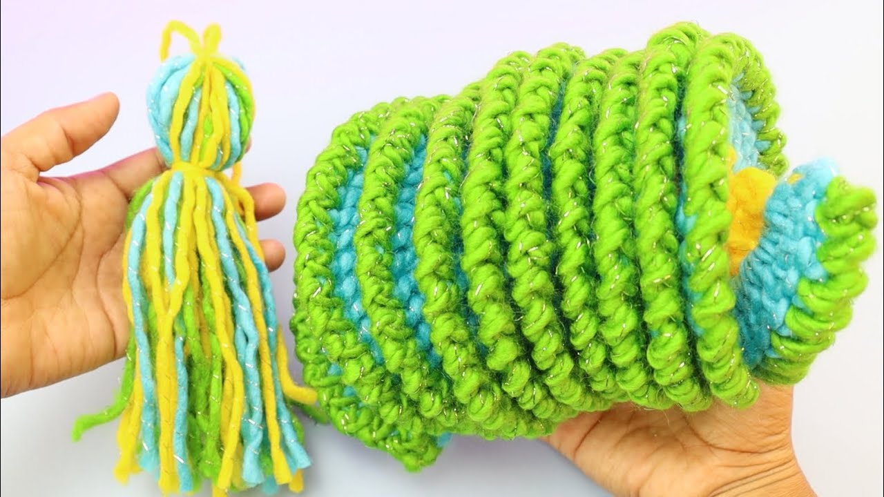 Wow‼️🤑👌TEJÍ ESPIRAL DE VIENTO FÁCIL Y RAPIDO😱🤑 #crochet #handmade #knitting