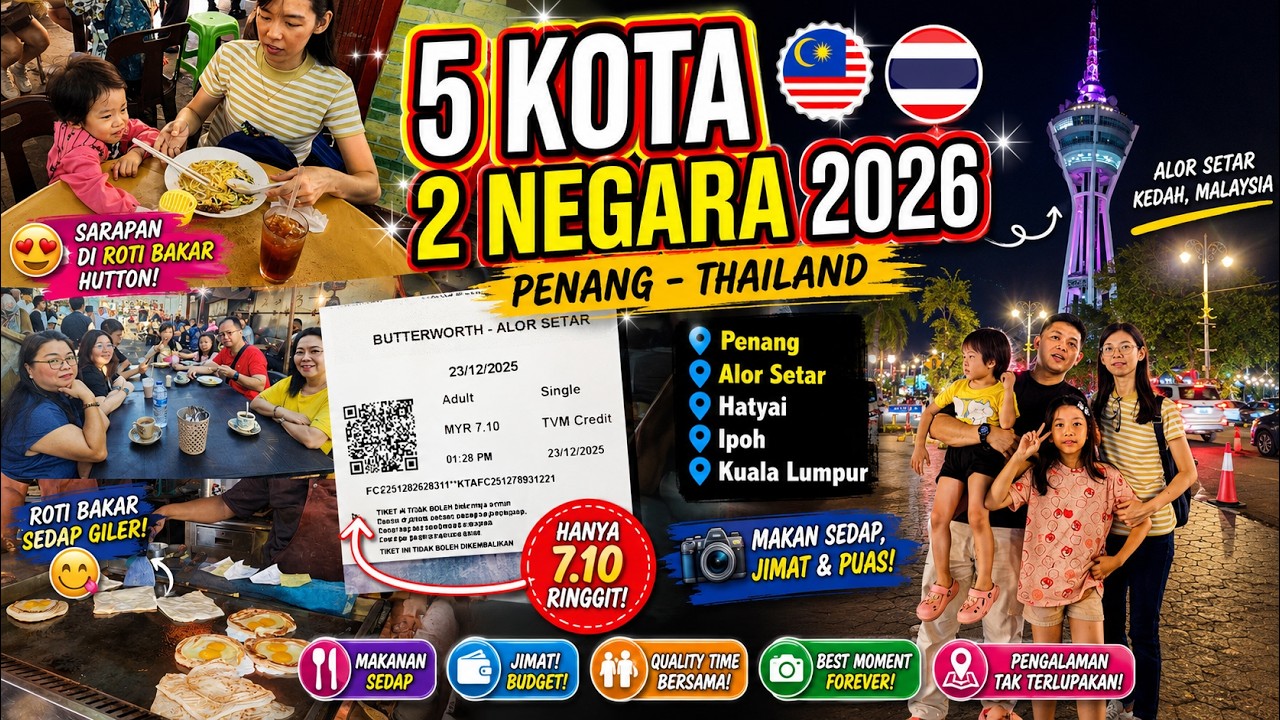 Cara dari Penang ke Alor Setar Hanya 7.10 Ringgit dengan Train ala Backpacker 2026, Day 3-1