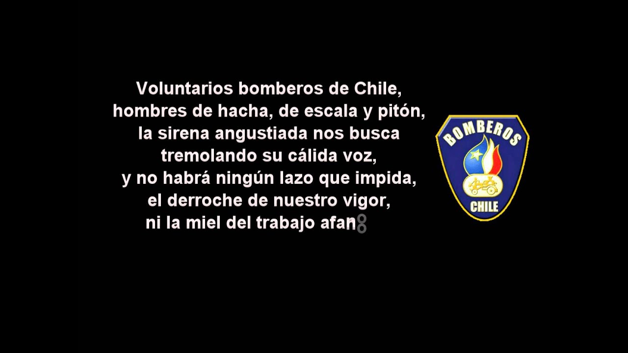 Himno de Bomberos de Chile, versi&oacute;n original de 1947.