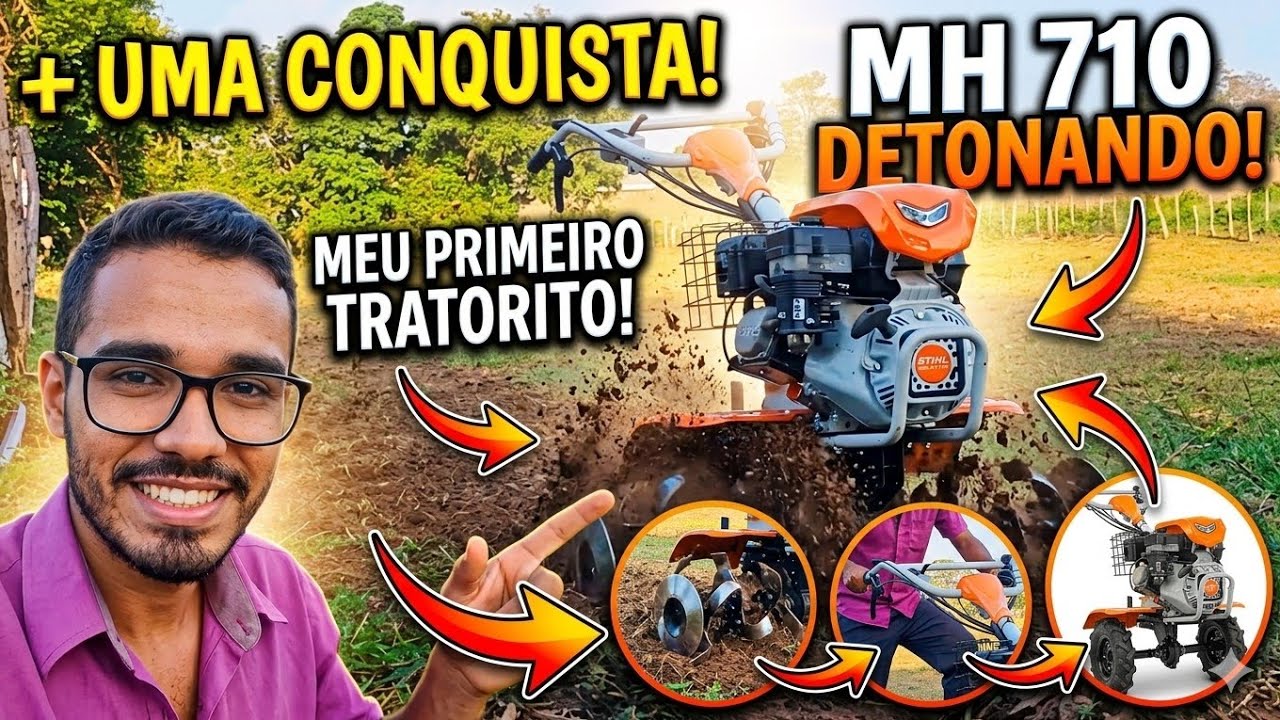 ✅TRATORITO STIHL mh 710 CORTANDO TERRA