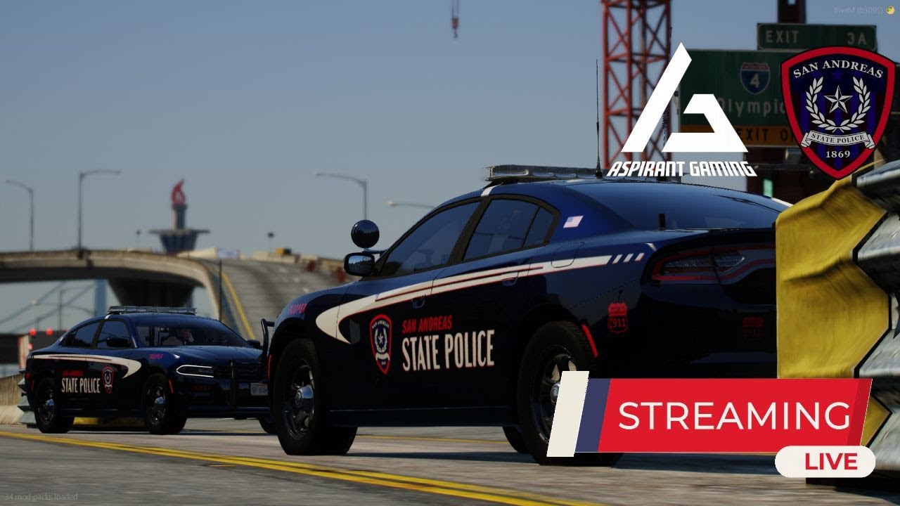 GTA RP LIVE | State Police, Highways!