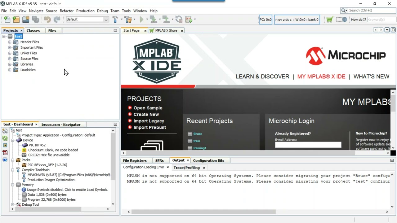 MPLab X IDE First Use