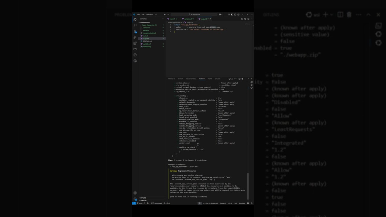 Day 16 Deploy Azure App Service Plan in 2 Minutes with  Local AI + Terraform (No Coding Needed!) 🚀🤖