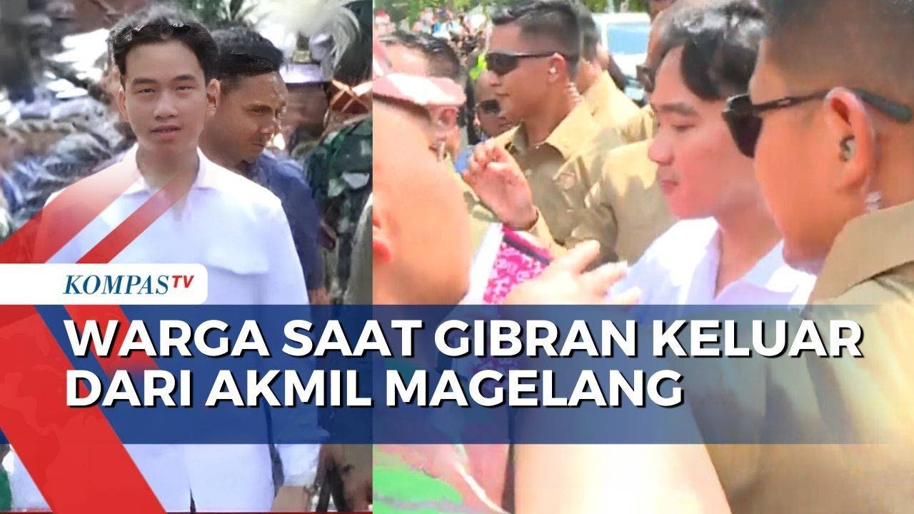 Wapres Gibran Keluar dari Akmil Magelang Diiringi Marching Band Hingga Bagikan Susu dan Buku