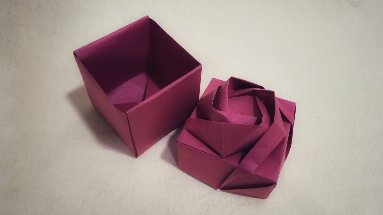 ORIGAMI ROSE LID GIFT BOX (Designed by Shin Han Goy) - 074 8 JUNE 2020