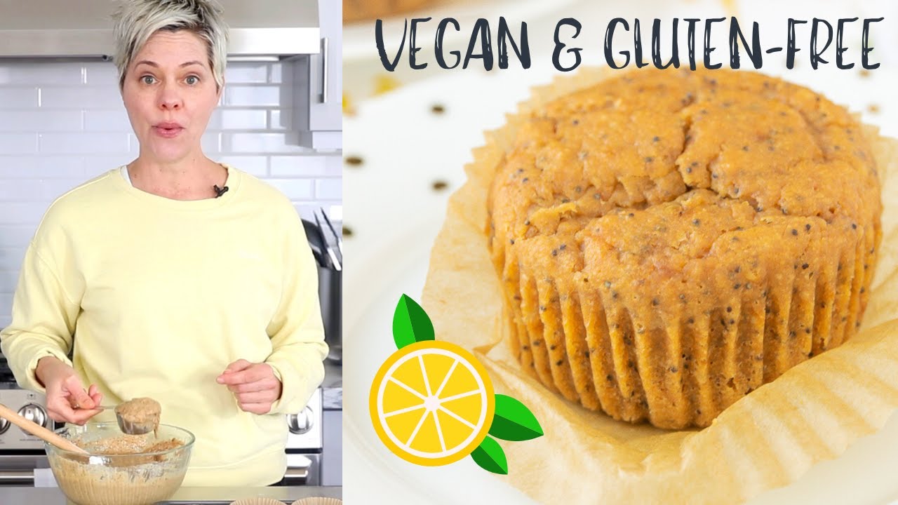 Vegan & Gluten-Free Lemon Poppy Seed Muffins 🍋