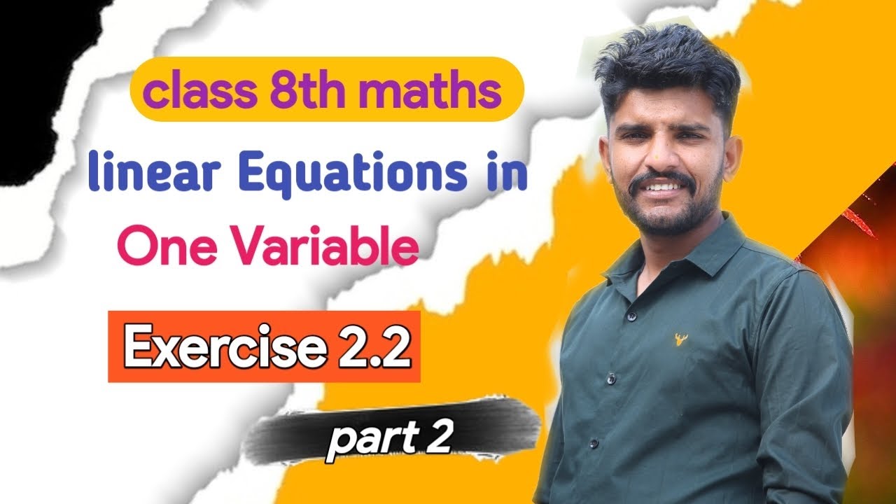 Class 8th maths ll linear Equations in one Variable 💯 exercise 2.2 #maths #education #class8maths 
