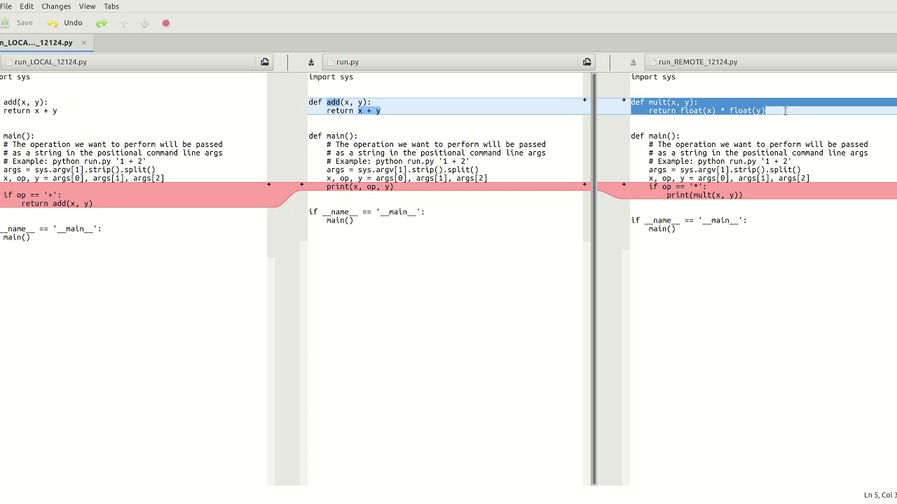 Merge conflict resolution with meld